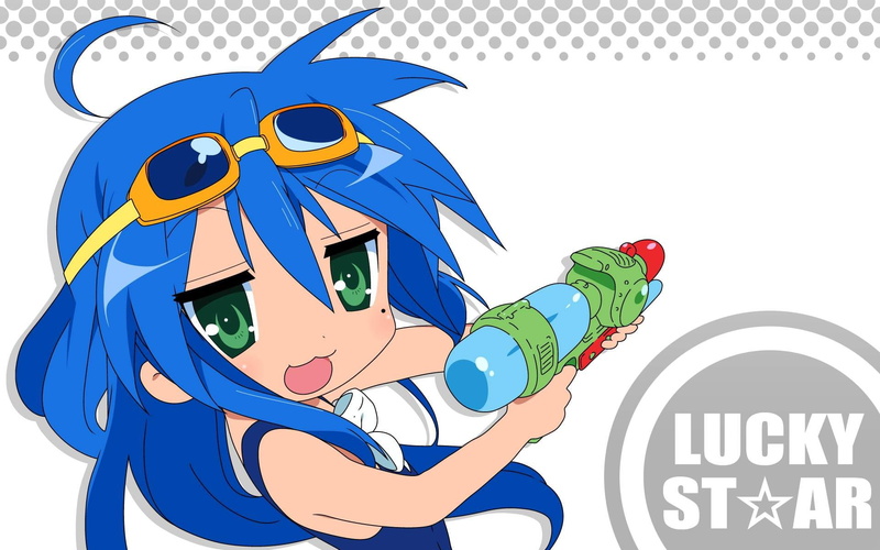 Izumi Konata, Lucky Star, anime girls, 1080P, anime, blue hair