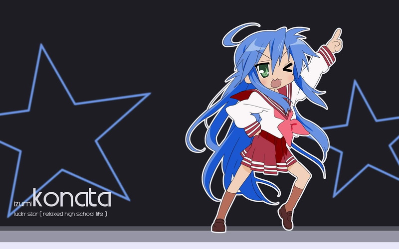 anime girls, Izumi Konata, blue hair, 1080P, Lucky Star, anime