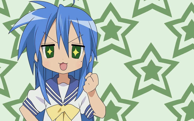 art and craft, anime, lifestyles, portrait, leisure activity, front view, close-up, anime girls, Lucky Star, Izumi Konata, indoors, representation, human representation