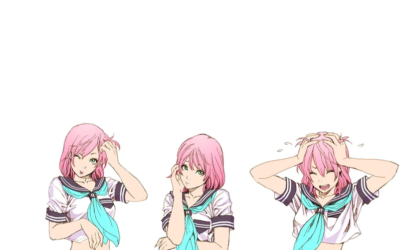 Shunya Yamashita, art, girls, anime, Pixiv, people, yamashita, white, hd, shunya, 720P, constancy, hair, x, wallp, pink, background