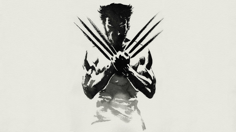 white background, Wolverine, rear view, art and craft, muscle, studio shot, art, close-up, plant, real people, sketch, look, isolated, representation, creativity