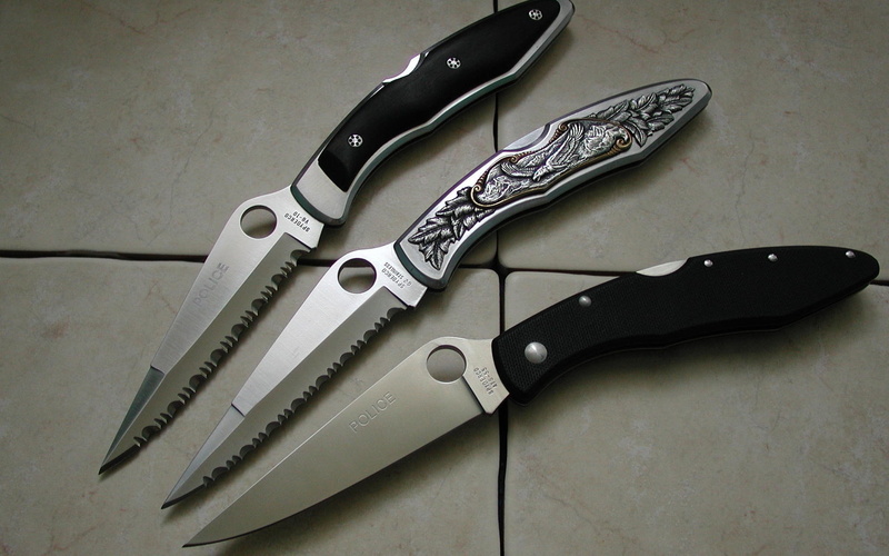 tools, handled, three, gun, pocket, 1080P, metal, knives