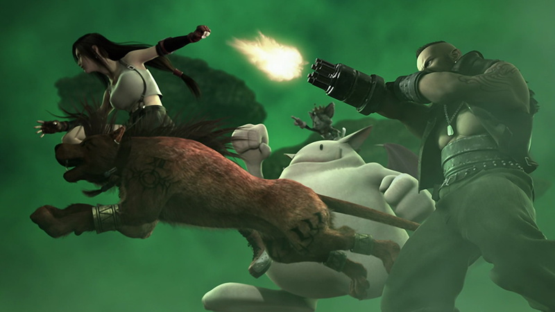 tifa, final, x, vii, art, fantasy, 1080P, hd, video, Final Fantasy VII, Barret, lockheart, games