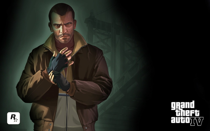 communication, adult, businessman, young adult, eyeglasses, clothing, waist up, males, black background, video games, indoors, Grand Theft Auto IV, men