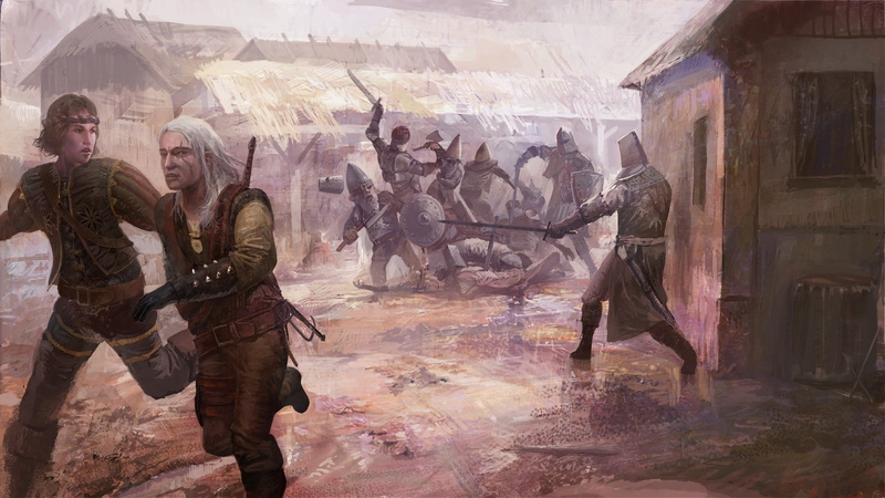 kings, sapkovsky, assassins, geralt, artwork, video, swords, art, rivia, 1080P, witcher, games, fantasy, artbook, rpg, anjey