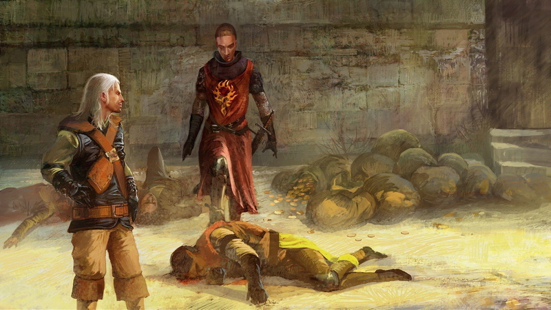 fantasy, artbook, video, witcher, geralt, games, art, assassins, kings, rpg, 1080P, sapkovsky, anjey, rivia, swords, artwork