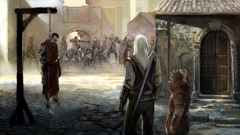 video, assassins, artwork, art, games, fantasy, red, artbook, rivia, project, game, rpg, sapkovsky, fan, witcher, kings, 1080P, geralt, swords, anjey