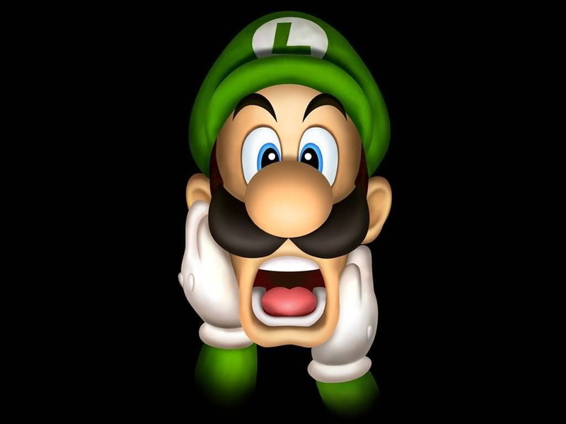 480P, video games, luigi, mario, black, hd