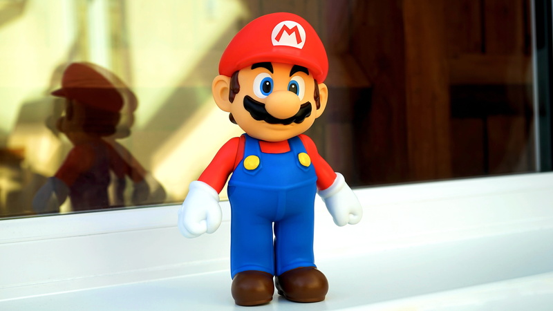 representation, Character, child, boys, mario, children only, entertainment, men, people, gaming, super, helmet, console, daytime, red, toy, close-up, blue