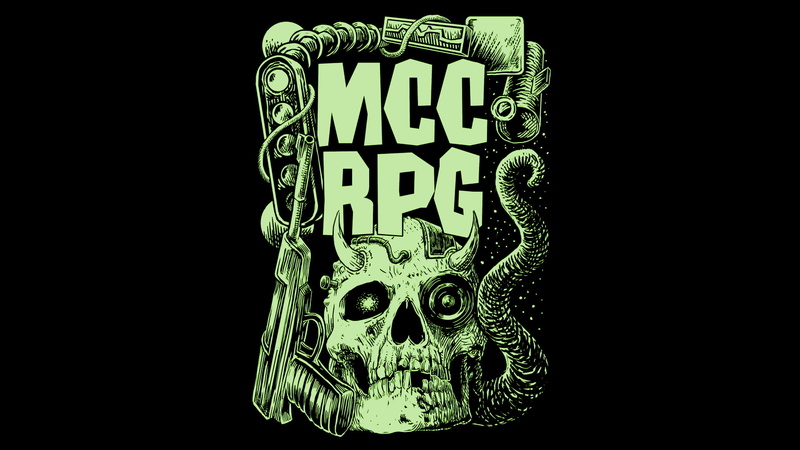 1080P, skull, Roleplaying, laser pistol, Mutant Crawl Classics, tentacles, simple background, MCC RPG
