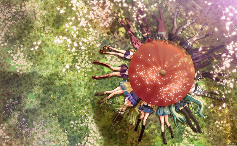 Sailor Moon, Fatina (Tower of Druga), reef, animals in the wild, tree, high angle view, spring, legs, green color, female, Kanu (Koihime Musou), land, sunlight