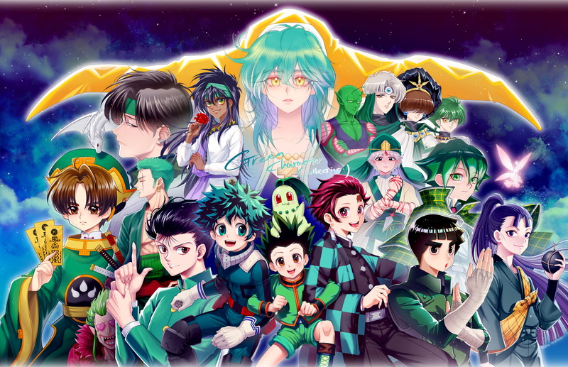 Piccolo (Dragon Ball), 1080P, One Piece, Anime, Crossover, Roronoa Zoro, Izuku Midoriya, Naruto, My Hero Academia, Rock Lee, Dragon Ball