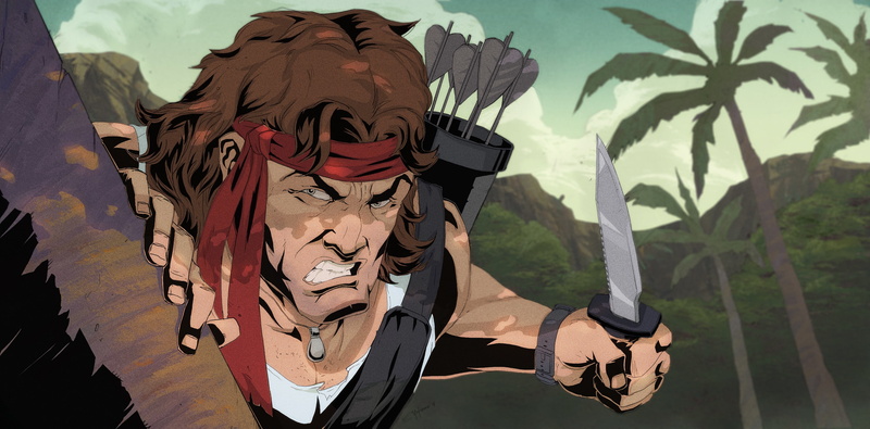 Rambo, artwork, fan art, 2K
