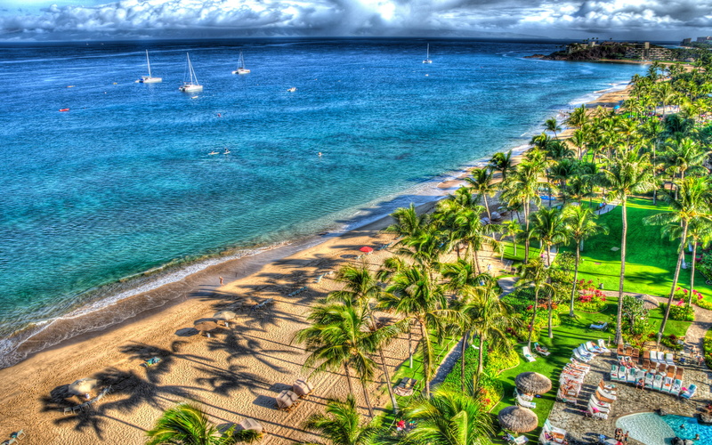 hawaii, 2K, maui, beach, kaanapali