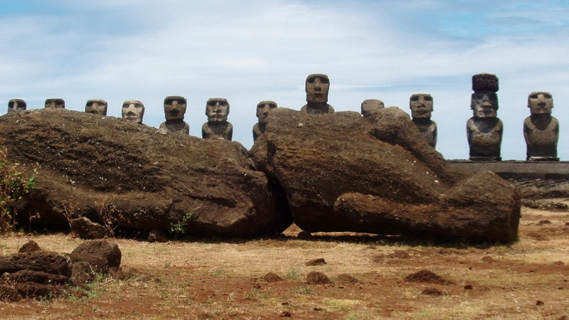 moai, statues, animals, easter island, 1080P, architecture, rapanui