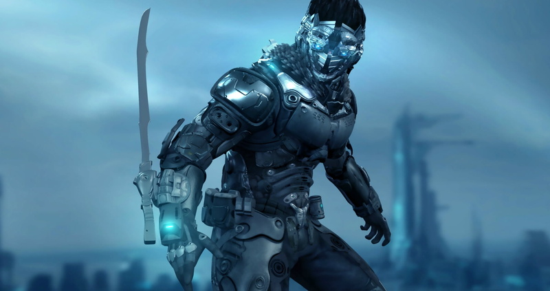 no people, cyberpunk, statue, heroes, chio, mask, 1080P, gear, sculpture, machinery, nature, metal, robot, technology, sky, guesscui, imagination, futuristic