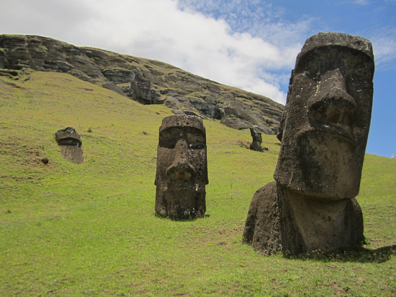 face, image, ruined, ancient, old, moai, ancient civilization, cevelization, rapa nui, the past, statue, 4K, sculpture, sky, land, tranquility, day, outdoors