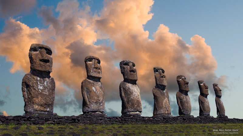 2K, Landmarks, moai, island, akivi, easter