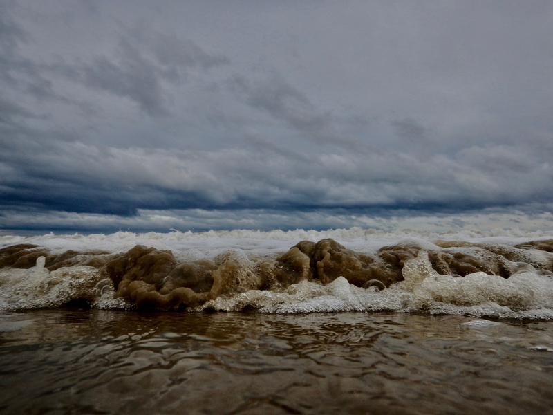 water, close-up, intrinsic, overcast, sand, coast, seascape, non-urban scene, aquatic sport, day, beach, wave, power in nature, cloud - sky, waves, scenics - nature