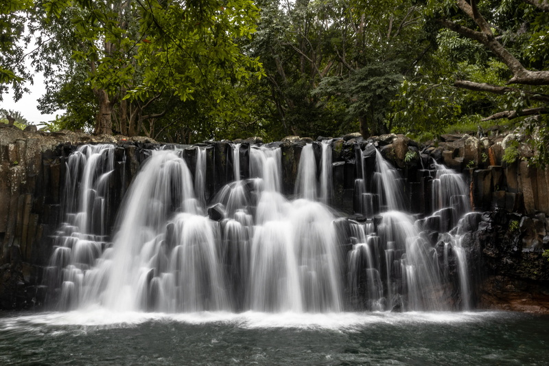 shutter, flowing water, rock, no people, slow, ile maurice, volcanic, green, tourist, power in nature, water, beauty in nature, nature, rainforest, land
