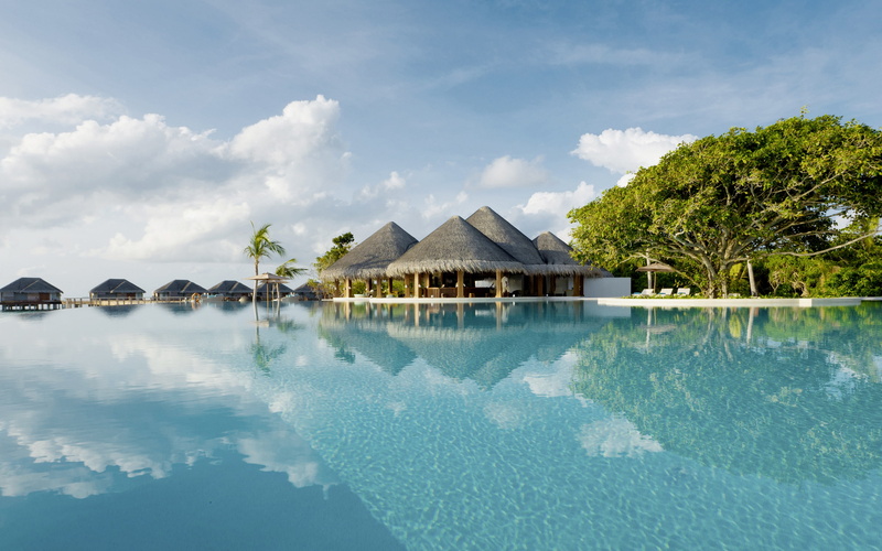 dreams, villa, water, dusit, pool, thani, island, hd, maldives, 2K