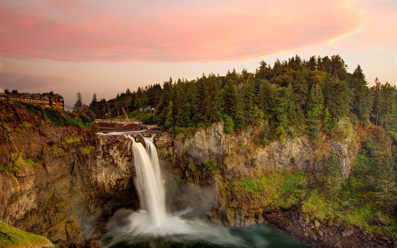 falls, snoqualmie, hd, waterfall, us, meters, desktop, 2K, washington, river, city, tall, fall