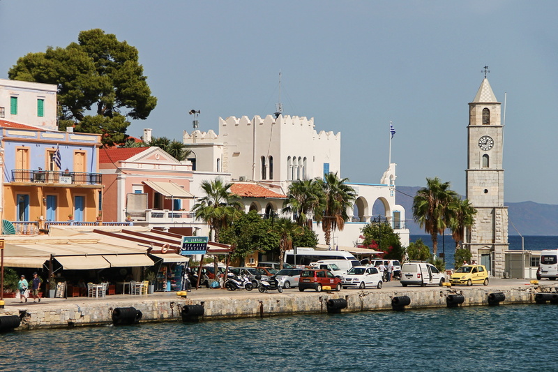 art nouveau, building exterior, island, port city, port, architecture, belief, sky, building, city, tree, maritime, religion, place of worship, clear sky