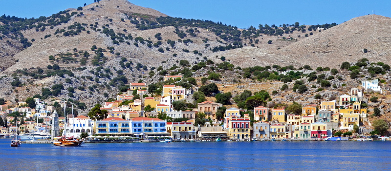 land, Mountains, 4K, built structure, nature, yacht, travel, no people, nautical vessel, Sea, transportation, luxury, Greece, yalos, residential district