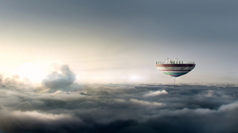 clouds, digital art, anime, 1080P, Dragon Ball Z, sky