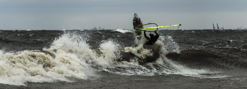 speed, wind, sea, gdynia, panavision, day, nature, storm, extreme sports, surfing, ultrawide, leisure activity, autumn, water, orłowo, 5K, risk, splash