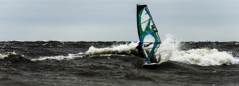 challenge, sky, riding, poland, nature, motion, gdynia, panavision, splash, storm, conquering adversity, wave, people, leisure activity, wide, super, baltic