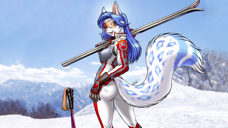 snow, bodysuit, art, Anthro, 1920x1080 px, hd, x, alternative, furry, px, 1080P