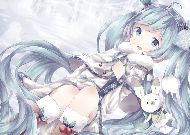 vocaloid, girls, 720P, snow, anime girls, lovely, miku, hatsune miku, hatsune, 1748x1240, anime