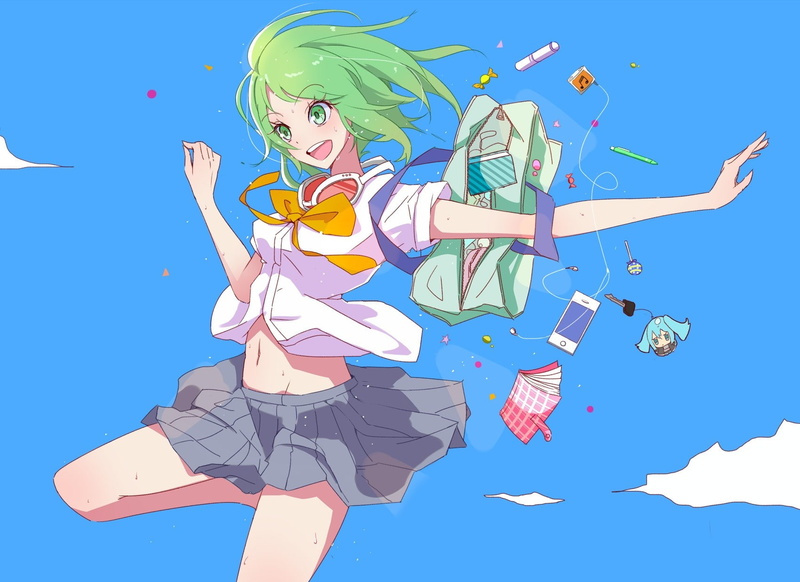 anime, school uniform, 720P, gumi, 1701x1237, uniform, school, anime girls, megpoid gumi, megpoid, vocaloid, girls