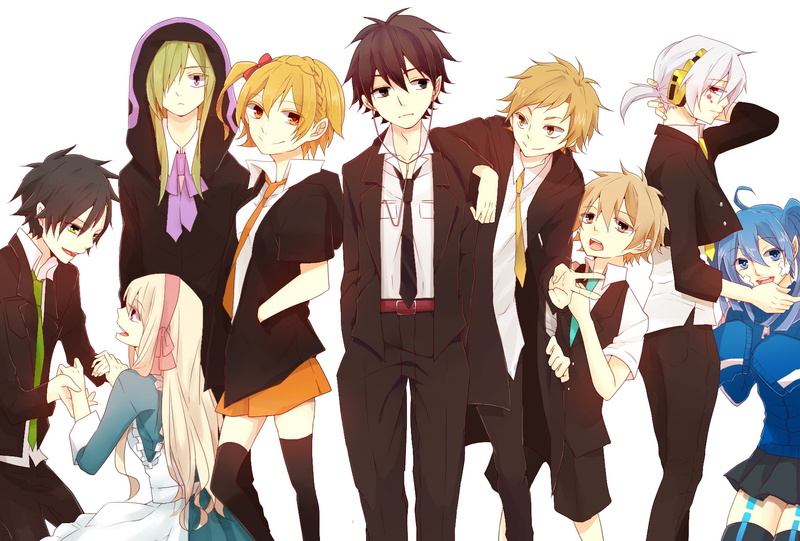 festival, celebration, art and craft, disguise, Kagerou Project, people, human representation, togetherness, Kano Shuuya, Marry Kozakura, 720P, representation