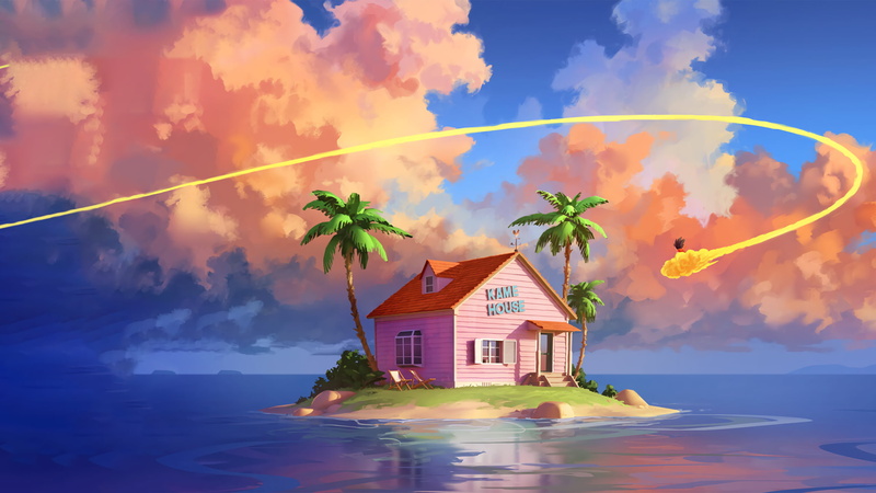 8K, Son Goku, Master Roshi, Dragon Ball, anime house