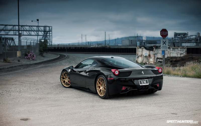 outdoors, Ferrari 458, built structure, day, no people, benz, nature, red, land vehicle, cloud - sky, vehicle, city, 1080P, mercedes, mode of transportation