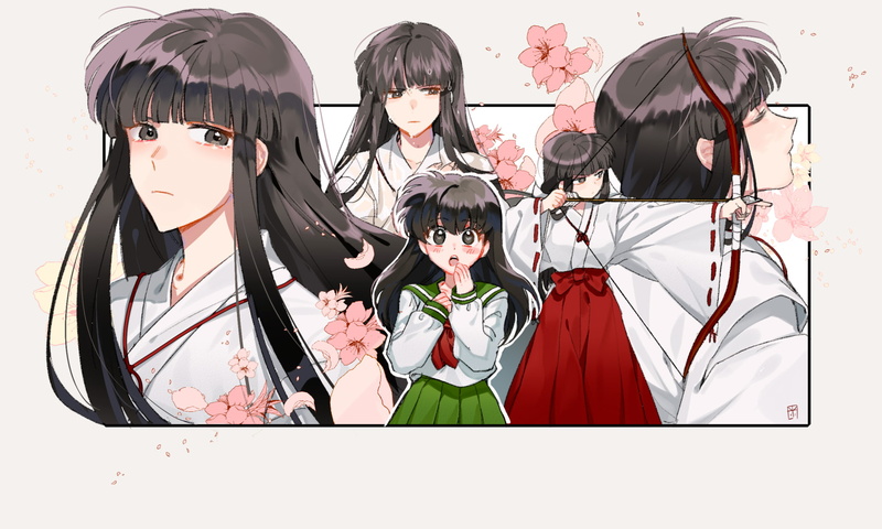 InuYasha, Kikyô (InuYasha), Anime, 1080P, Kagome Higurashi