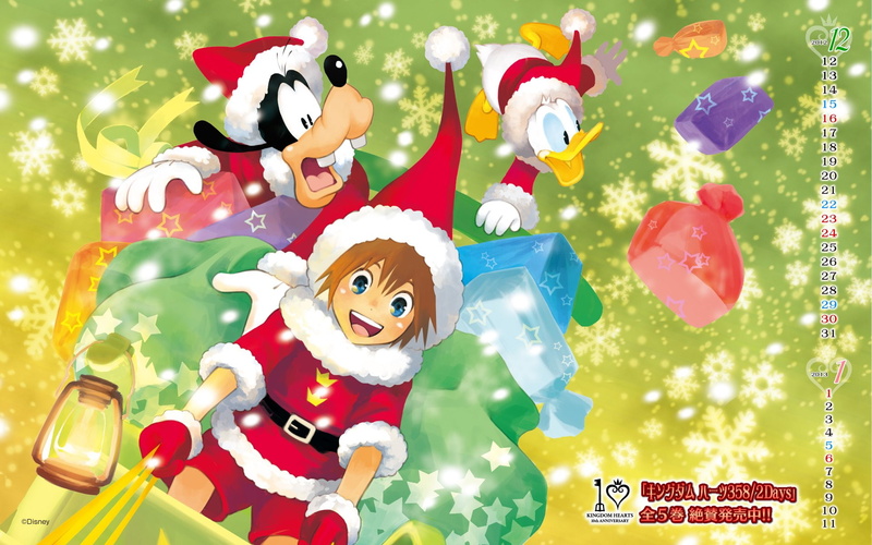 hearts), sora, kingdom, hearts, disney, (kingdom, 1080P, goofy, duck, christmas, donald