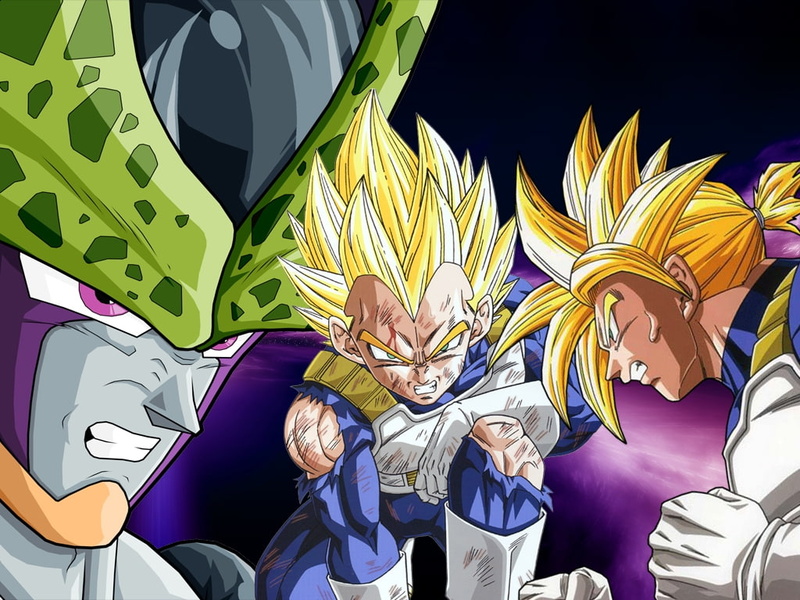 trunks, art, dragonball, anime, 480P, vegeta, cell, DragonBallZ, hd, y, ssj