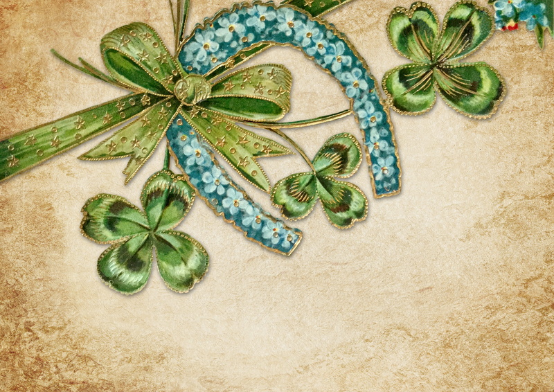 passed, vintage, symbol, loop, plant, horseshoe, scrapbooking, greeting card, lucky messenger, lucky clover, food and drink, herb, symbol of good luck