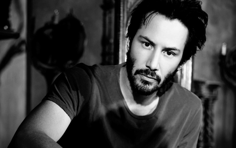 black and white, keanu, Keanu Charles Reeves, reeves, male, actor, 1080P