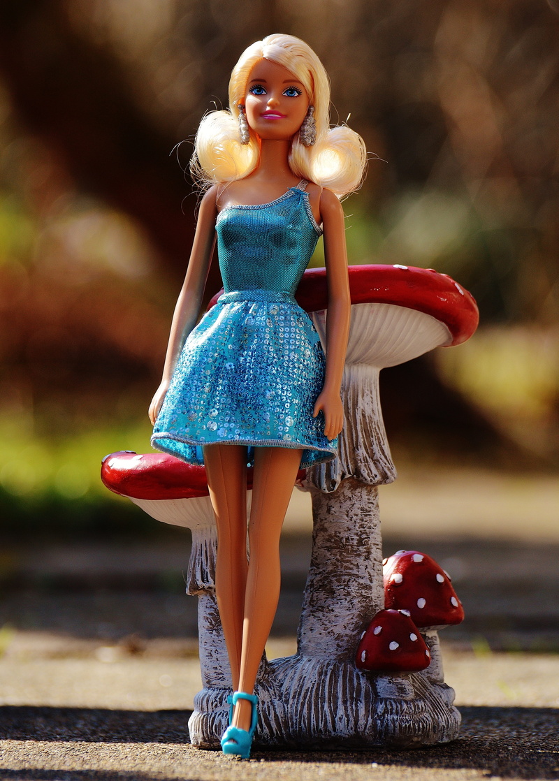 girls toys, adult, focus on foreground, children toys, cute, figure, hairstyle, people, clothing, face, blond hair, one Person, elegance, fashion, play