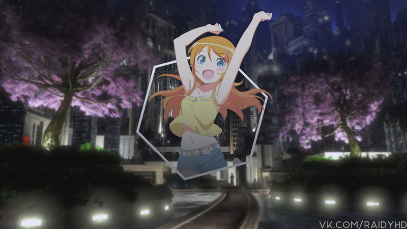 young adult, illuminated, anime, real people, building exterior, picture-in-picture, built structure, outdoors, one person, architecture, human representation