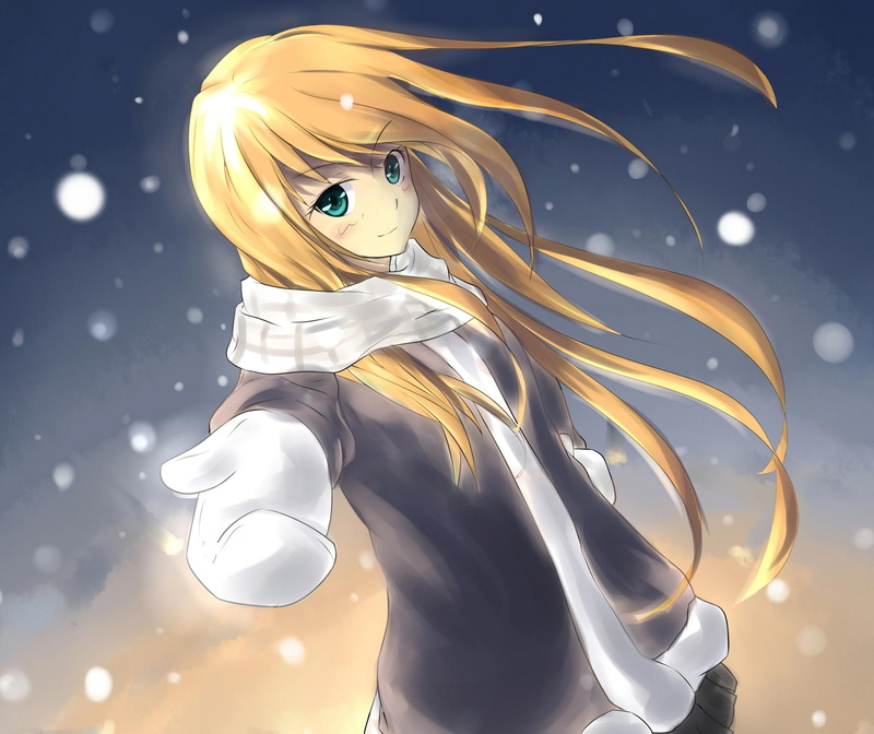 wake, nai, kirino, kawaii, kousaka kirino, winter, snow, scarf, ore, kousaka, snowflakes, ore no imouto ga konnani kawaii wake nai, 1080P, konnani, girl