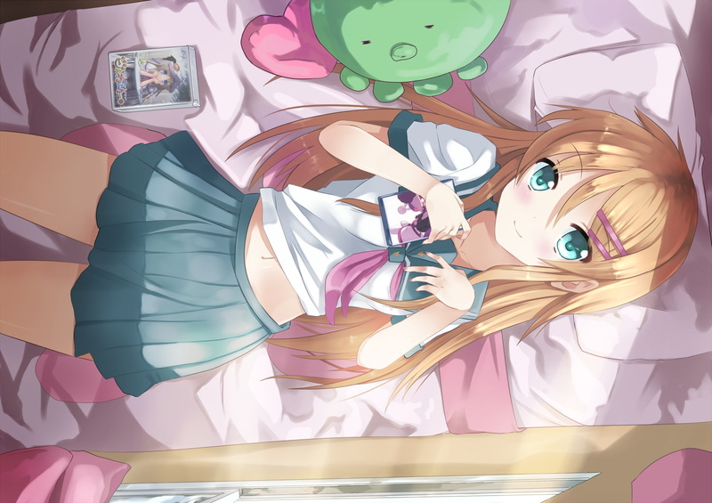 kirino, ga, skirts, art, konna, Blue Eyes, ore, 720P, kawaii, imouto, school uniforms, ni, long, hd, people, long hair, hair, kousaka, uniforms, Kousaka Kirino