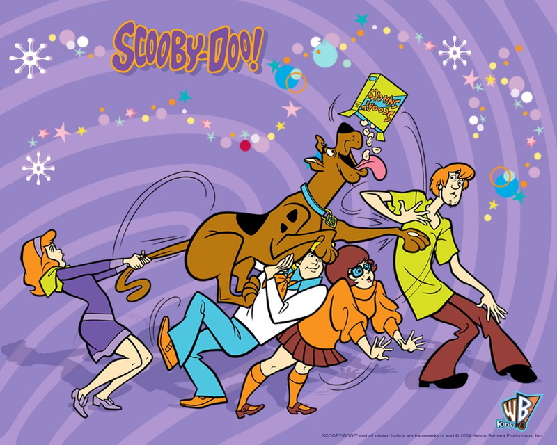 animal wildlife, mammal, teenager, arts culture and entertainment, full length, purple, celebration, front view, cloud - sky, scooby doo, mural, outdoors