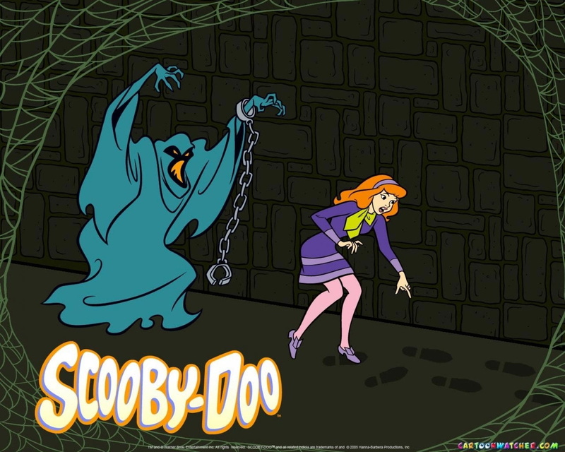Scooby, shorts, 720P, communication, lifestyles, casual clothing, western script, cartoon, standing, illuminated, wall - building feature, full length