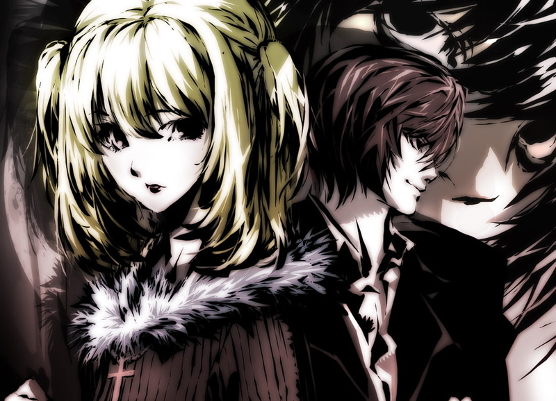 480P, misa, l, hd, note, light, death, death note, anime, yagami, x, art, Yagami Light, amane