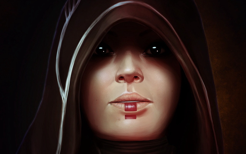 close-up, dark, 1080P, human representation, color Image, women, human body part, beauty, black, representation, spirituality, thief, front view, human Face